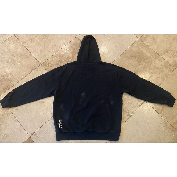 VTG Etnies Black Trees Pullover Hoodie Sweater Size Large 90s 00s - Picture 2 of 7